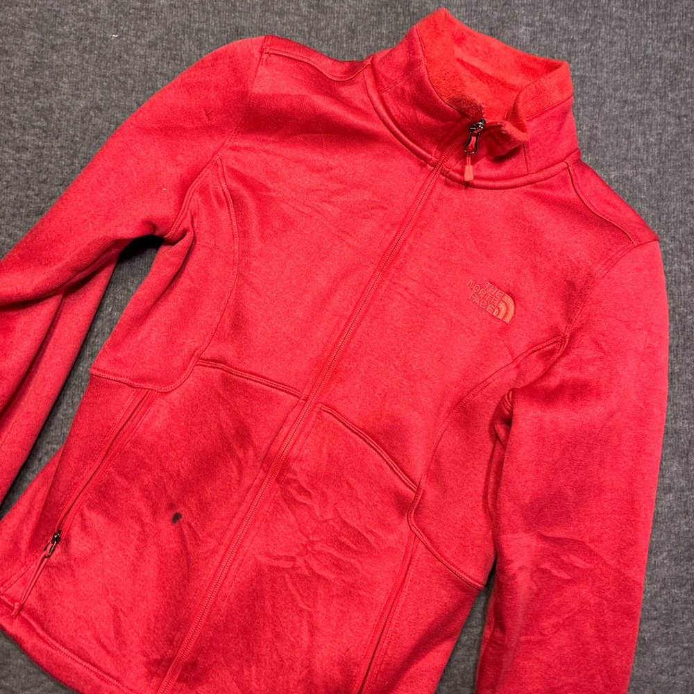 The North Face Agave Fleece Jacket Womens Small Red Full‎ Zip Activewear